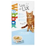 Webbox Milk & Yoghurt Lick-e-Lix Treats for Cats and Kittens [PACK OF 8]+ Howsehold Tote Bag