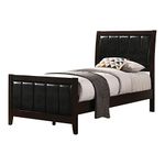Coaster Home Furnishings Carlton Twin Upholstered Bed Cappuccino and Black Panel
