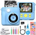 GREENKINDER Kids Camera Instant Print, 2.4'' Instant Print Camera for Kids with 32GB SD Card & 3 Rolls Print Paper, 1080P HD Kids Digital Camera, Birthday Kids Toys Gifts for Boys & Girls Age 3-12