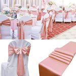 100 PCS Satin Chair Sashes Decorati