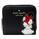 Kate Spade New York Disney X Minnie Mouse Zip Around Wallet, Black, Compact