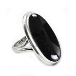 Large Oval Gemstone Handmade Jewelry, 925 Sterling Silver Tribal Ring, Engagement Gifts for Couples, Birthday Gifts for Men, Fathers Day Gifts, Promise Ring, Mens Gifts (Size 8, Black Onyx)