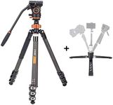 Cayer CF2451 Carbon Fiber 67 inches Professional Video Tripod Kit with SV5 Monopod Feet