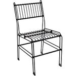 Sunnydaze Modern Indoor/Outdoor Steel Wire Armless Dining Chair - 240-Pound Weight Capacity - Black - 23.75-Inch H