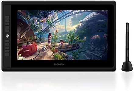 GAOMON PD156PRO 15.6 Inch Pen Display 125% sRGB Full-Laminated Drawing Tablet with Screen with 10 Express Keys Professional Graphic Drawing Monitor with Gifted Adjustable Stand Black