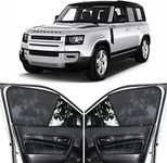 Able Zed Black Half Car Magnetic Sun Shade Curtains for Land Rover Defender Set of 6 Pcs