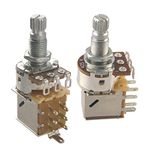 Milageto 2pcs/set Push Pull Control Pots Potentiometer for Electric Guitar Parts, A25K, as described