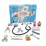 SHAKTISM Junior Doctor Pretend Play Medical Kit for Kids | 12-Piece Doctor Toy Set with Stethoscope, Syringe & Thermometer | Educational Role Play Toy for Boys & Girls (3+ Years)