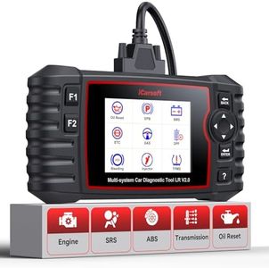 iCarsoft LR V2.0 OBD2 Scanner for Land Rover/Jaguar, Full System Diagnostic Tool with 9 Service Function, Oil/EPB/SAS/ABS Bleeding/BMS/ETC/DPF/INJ/TPMS, Lifetime Update Car Code Reader