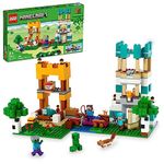 LEGO Minecraft The Crafting Box 4.0 21249 Building Toy Set, Custom-Build Playset Featuring Classic Bricks, Figures and Game Accessories, Model Guides Spark Creativity for 8 Year Old Kids