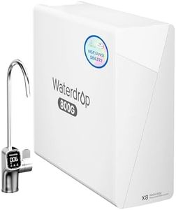 Waterdrop X8 Reverse Osmosis System, NSF/ANSI 58&372 Certified, 800 GPD Tankless Reverse Osmosis Water Filter, 9-Stage Filtration Undersink RO Water Filtration System, 2:1 Pure to Drain, Reduce PFAS