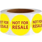 Not for Resale Labels for Retail St