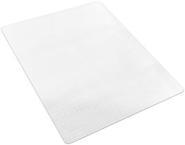 SHAREWIN Office Chair Mat for Carpet Floors, 47" x 59" Clear Desk Chair Mats for Low Pile Carpeted Protector, Sturdy PVC Computer Thin Chair Mats Anti-Slip and Easy to Clean for Home & Office