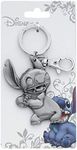 Disney Stitch Pewter Key Ring Silve