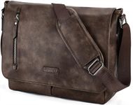 VX VONXURY Messenger Bag for Men, 14 Inch Laptop for Women,Small Canvas Leather Shoulder Bag for Work School