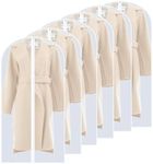 QH7 Garment Covers Dustproof Clothes Covers Moth Proof Coat Bag with Zip PEVA Translucent Dress Cover Waterproof Anti-mite Breathable Suit Protector 6pcs 60 * 140cm