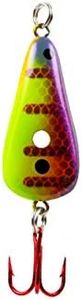 Lindy Glow Spoon Glowing Ice Fishing Lure Jigging Spoon, Viral Perch, 1/16 oz