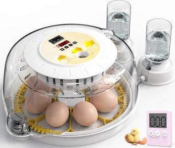 DETODDA Eggs Incubators for Hatching Eggs with Automatic Turner, 8 Egg Incubators for Hatching Chicks, Egg Candler, Incubator for Chicken Eggs with Automatic Water Top-up for Hatching Chickens