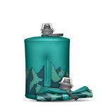 HydraPak Stow - Collapsible Backpacking Water Bottle (1 Liter) - BPA Free, Ultra Light, Spill-Proof Twist Cap - Glacier Blue