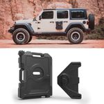 SHEAM Door Hinge Container and Mount Set - 2.5 Gallon/9L Pack and Bracket with Spout Backup Water Storage Can Portable Compatible with Wrangler JK JL JT (1 Can & 1 Mount)