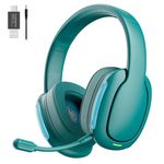 YOTMS Wireless Gaming Headset for PS4 PS5 PC Switch, Wireless 2.4GHz Gaming Headphones with Detachable Noise Canceling Mic, 7.1 Stereo Sound, 3.5mm Wired Mode for Xbox Seires - Green