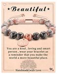 Btysun Initial Bracelets for Women Teen Girls Best Friend Graduation Birthday Gifts for Her Letter A-Z Beaded Bracelet Valentines Day Gifts for Wife Girlfriend Sister Daughter Mother's Day Mom Female