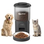 Petverse Automatic Pet Feeder 4.5L for Dogs and Cats, Timed Feeding with Portion Control, Voice Recorder, LED Display, Anti Clogging System, Auto Food Dispenser
