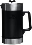 STANLEY Classic Stay-Hot French Press Coffee Maker 48 oz | 5 Minute Brew, 4 Hours Hot | Mesh Filter for Coffee Grounds | Insulated Stainless Steel French Press | BPA-Free | Black 2.0