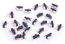 Cylewet 25Pcs AC 1A 125V 3Pin SPDT Limit Micro Switch Long Hinge Lever for Arduino (Pack of 25) CYT1073