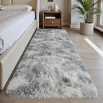 Sour Lemon Rugs Living Room 60x220cm, Grey Runner rug for Bedroom, Washable Anti Slip Fluffy Rug Shaggy Soft Modern Floor Carpets Mat Beside Rugs for Kids Hallway Living Room