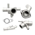 Yunnergo Compatible Coolant Flange Upgrade with Coolant Hose Coolant Flange Upgrade Kit Coolant T-Fitting Thermostat Housing Cap with Water Hose for GLI GTI Mk4 TT 337 1.8T A05424