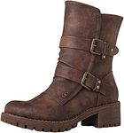 GLOBALWIN Women's Biker Boots Lace 