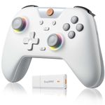EasySMX X05 Wireless PC Controller with Hall Triggers Joysticks, Bluetooth Game Gamepad Controller with RGB Lights, No Drift Deadzone Gaming Controller for PC Android iphone Switch Steam