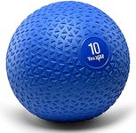 Yes4All Fitness Slam Medicine Ball Triangle 10lbs for exercise, strength, power workout | Workout ball | Weighted ball | Exercise ball | Blue