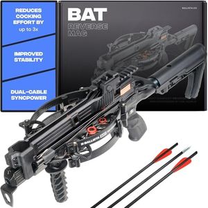 BALLISTA BAT Reverse Compound Crossbow with Magazine and L-Stock – 340 FPS, 150 lb Draw Weight, Compact 24" x 5", 4.19 lb – Hunting and Target Shooting