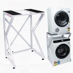 DS DRYERSTAND Front Load Washer and Dryer Stacking Kit - Width Adjustable Stand, Creates Space, No Drilling, Laundry Organisation