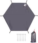 HIKEMAN Hexagonal Footprint for Tent 1-4 Person Ultralight Waterproof Tent with 6 Stakes for Camping Hiking Picnic Backpacking (Gray) Grey 12' X