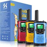 Walkie Talkies for Kids 3Pack, 8 Channels 2 Way Radio Kids Talks Toy for 3-12 Year Old Boys Girls Gift, 3 Miles Long Range for Outdoor Camping Game