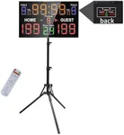 LUCKY TIME Multisport Electronic Tabletop Scoreboard with Back Display,Portable Battery-Powered Scoreboard with Tripod for Indoor and Outdoor Multi-Sport Scenes
