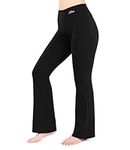 Nirlon Women's Bootcut Yoga Pants - Flare Leggings Yoga Pants Women Soft & Breathable Womens Yoga Pants Flared Leggings Regular & Plus Size Yoga Pants for Women Wide Leg (2XL 34" Inseam, Black)