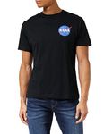 Nasa Men's CORE Logo T-Shirt, Black (Black Blk), Large (Size:Large)