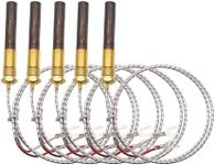 5 pcs 24" Aluminum 750mv Thermopile Generator Replacement for Fireplace Thermopile Replacement Fireplace&Stove Accessories,Fire Gas Stoves Heat&Glo Gas Stoves Oven Water Heater&Frying Furnace