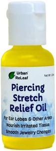 Urban ReLeaf Piercing Stretch Relief Oil ! For Ear Lobes & Other Areas. Nourish Irritated Tissue. Smooth Jewelry Changes. Easier Gauging Up & Down. Made Fresh in USA, Natural Jojoba & Essential Oils