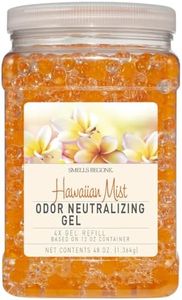 SMELLS BEGONE Odor Eliminator Gel Bead Refill - Eliminates Odors from Bathrooms, Cars, Boats, RVs & Pet Areas - Air Freshener - Made with Essential Oils - Hawaiian Mist Scent - 48 Ounce