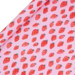 Glick Luxury Roll Wrap, Red and Pink Sweet Strawberries Happy Birthday Wrapping Paper, Perfect for Gift Wrapping, Birthday Sweet Strawberries Wrapping Paper, Wrapping Paper Birthday for her