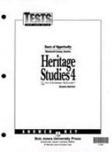 Heritage Studies 4 Tests Answer Key 2nd Edition