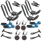 2 Pairs Kayak Rack Car Roof Top Crossbar-Easy to Carry Kayak Canoe Boat Surf Ski-Includes 4 Pcs Ratchet Tie-Mount
