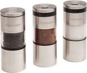  Magnetic Grilling Spice Set, Silver grill 3 piece salt pepper BBQ Spices Rub