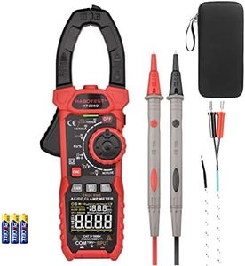 DUBEUYEW HT208D Pinza Amperometrica 1000A, 6000 Conteggi True RMS Multimetro a Pinza Professionale AC/DC, Misura Tensione, Temperatura, Capacità, Resistenza, Diodi, VFD, Modalità LOZ