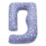 COOZLY G Shape Belly Back Pregnancy Pillow | G Shape Maternity Pillow with 100% Cotton Removable Covers | G Pregnancy Sleeping Pillow (Stardom Grey)